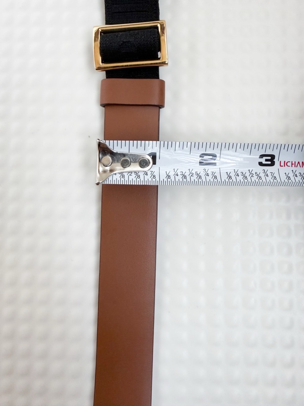 NWT Prada Leather Belt with Enameled Metal Triangle Logo (City Calf) in Cognac - Picture 14 of 14